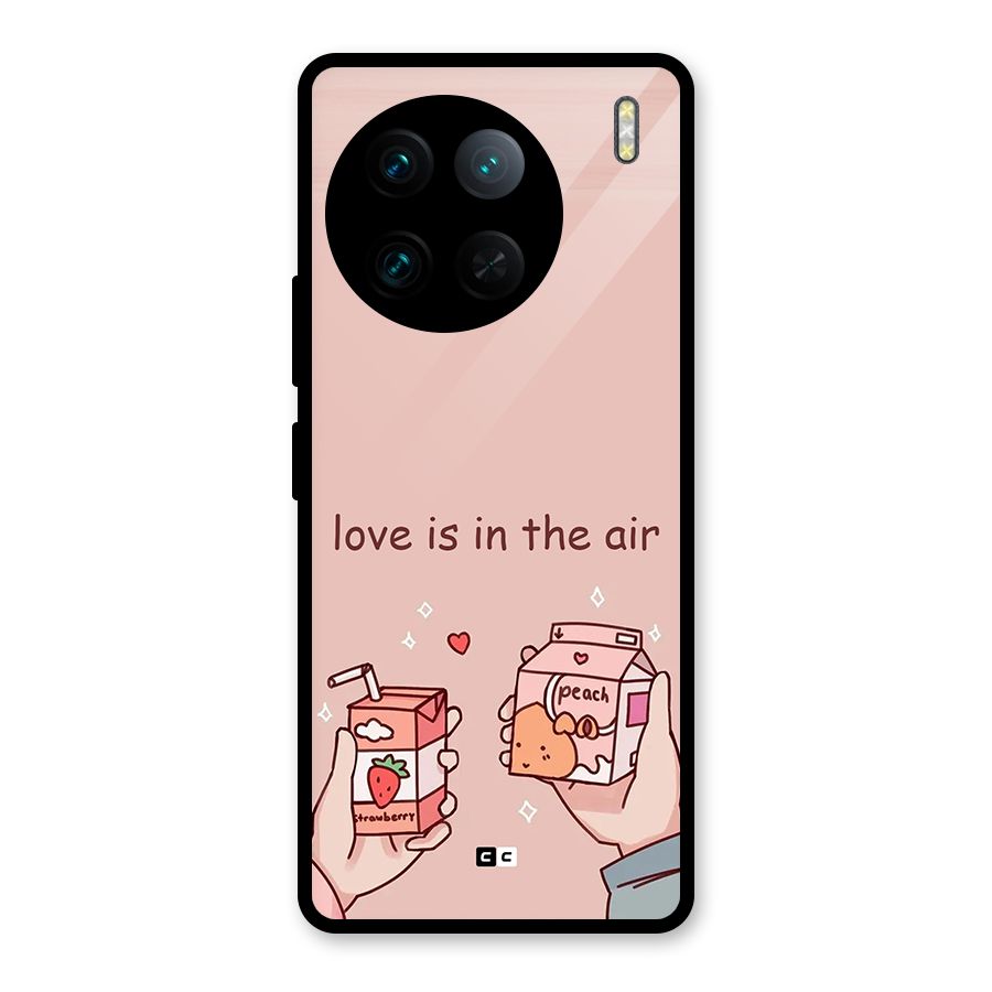 Love In Air Glass Back Case for Vivo X90 Pro