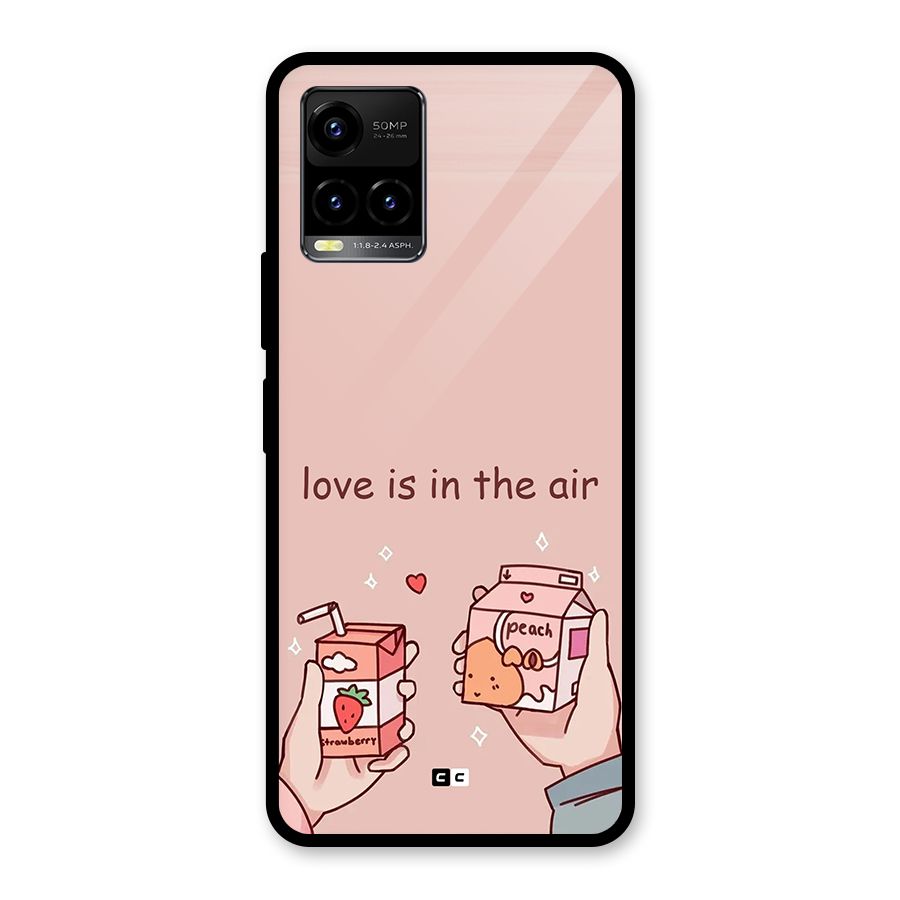 Love In Air Glass Back Case for Vivo Y21G