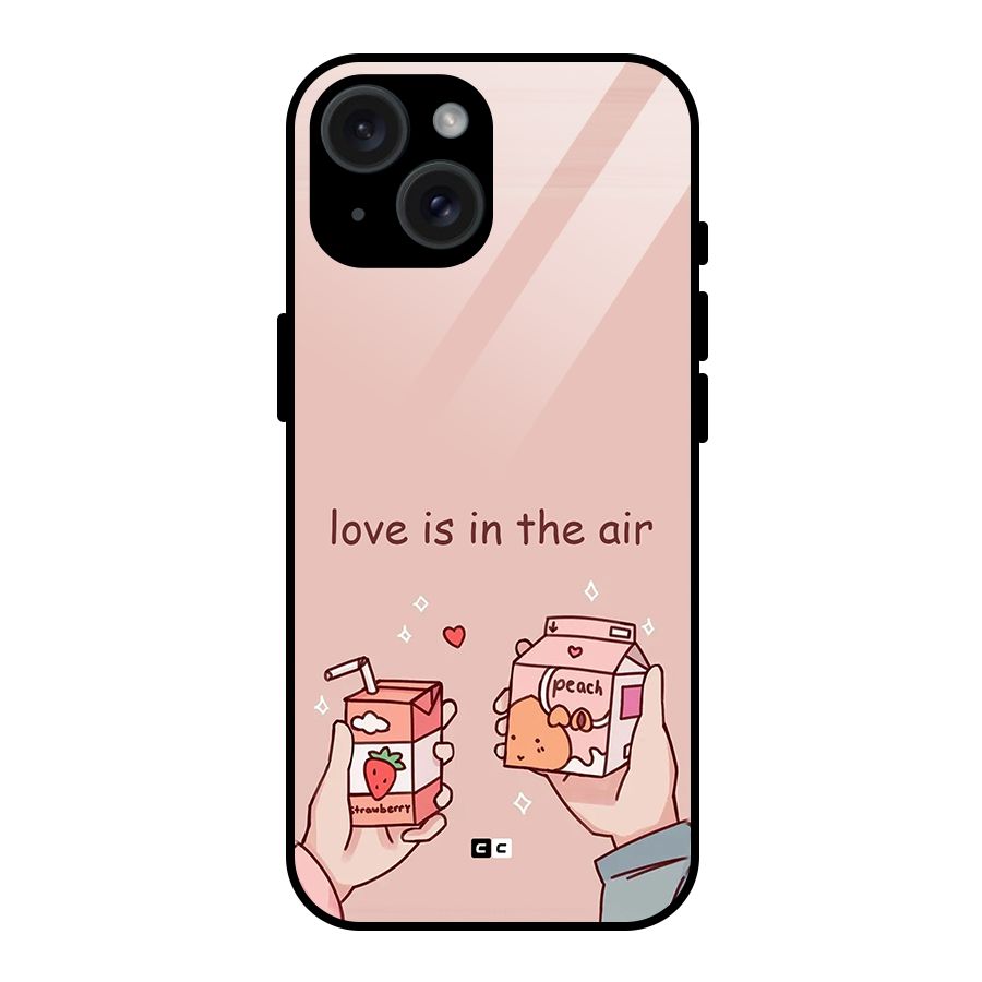 Love In Air Glass Back Case for iPhone 15