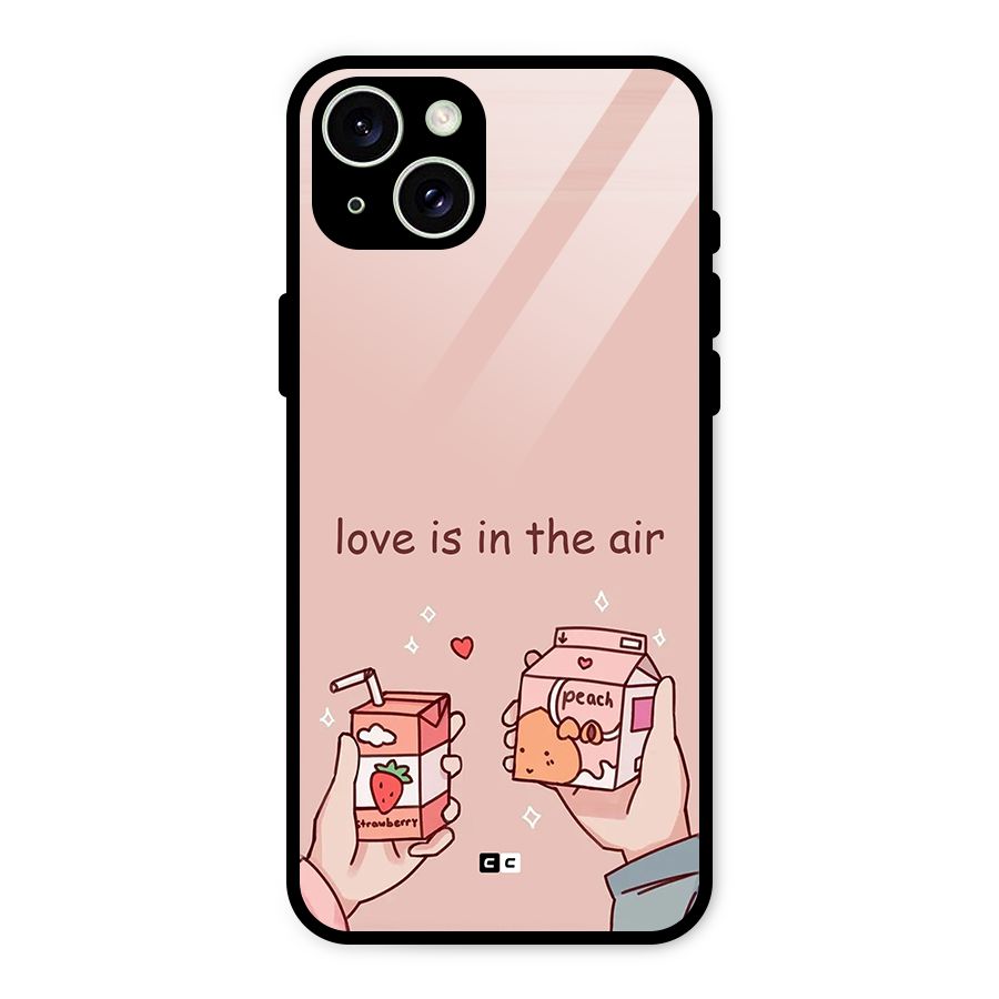 Love In Air Glass Back Case for iPhone 15 Plus