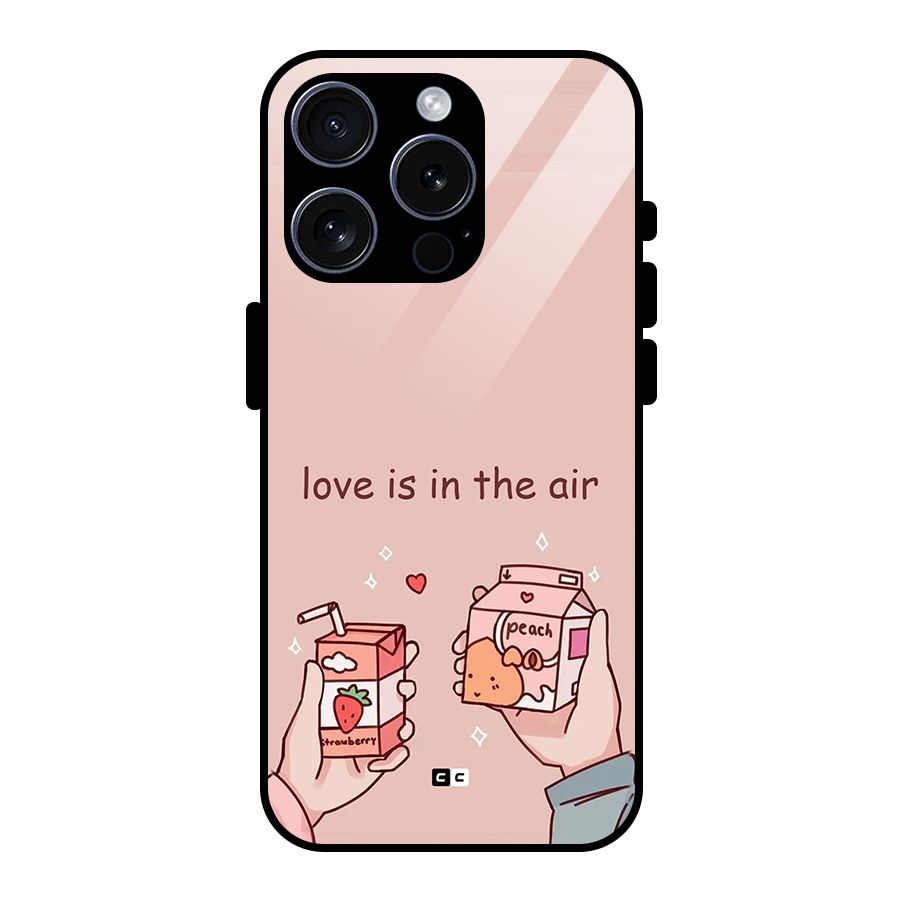 Love In Air Glass Back Case for iPhone 15 Pro