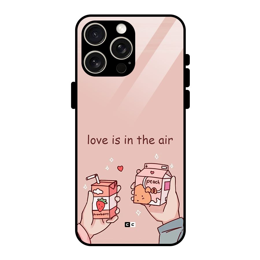 Love In Air Glass Back Case for iPhone 15 Pro Max