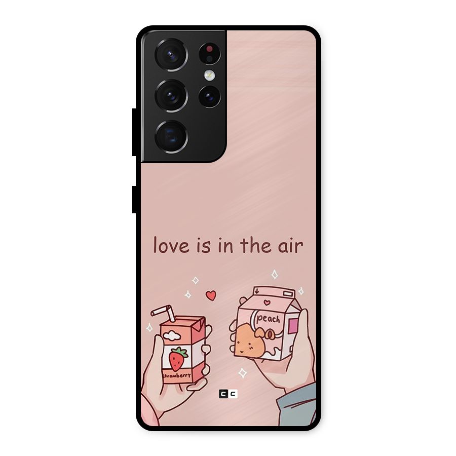 Love In Air Metal Back Case for Galaxy S21 Ultra 5G