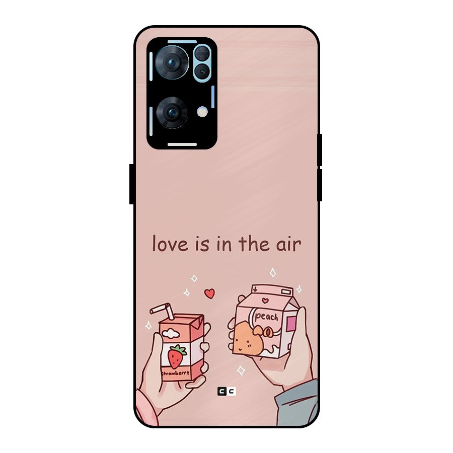 Love In Air Metal Back Case for Oppo Reno7 Pro 5G