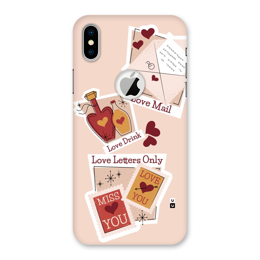 Love Language Back Case for iPhone XS Logo Cut