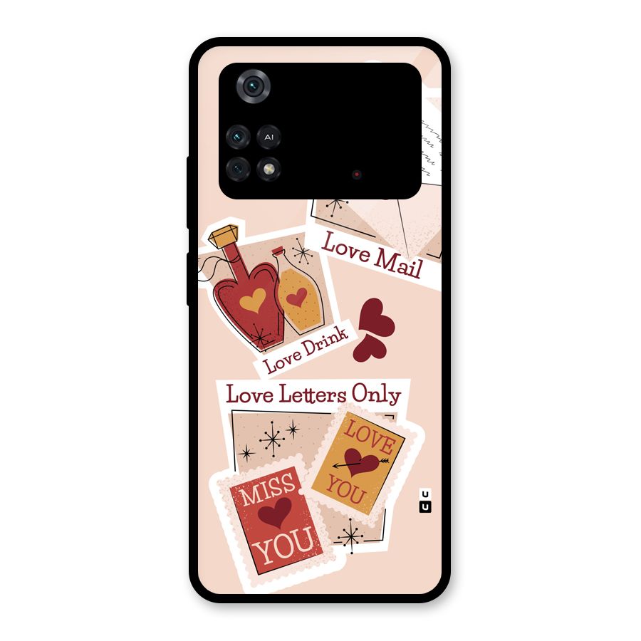 Love Language Glass Back Case for Poco M4 Pro 4G