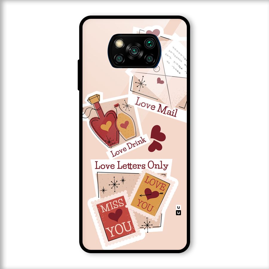 Love Language Glass Back Case for Poco X3