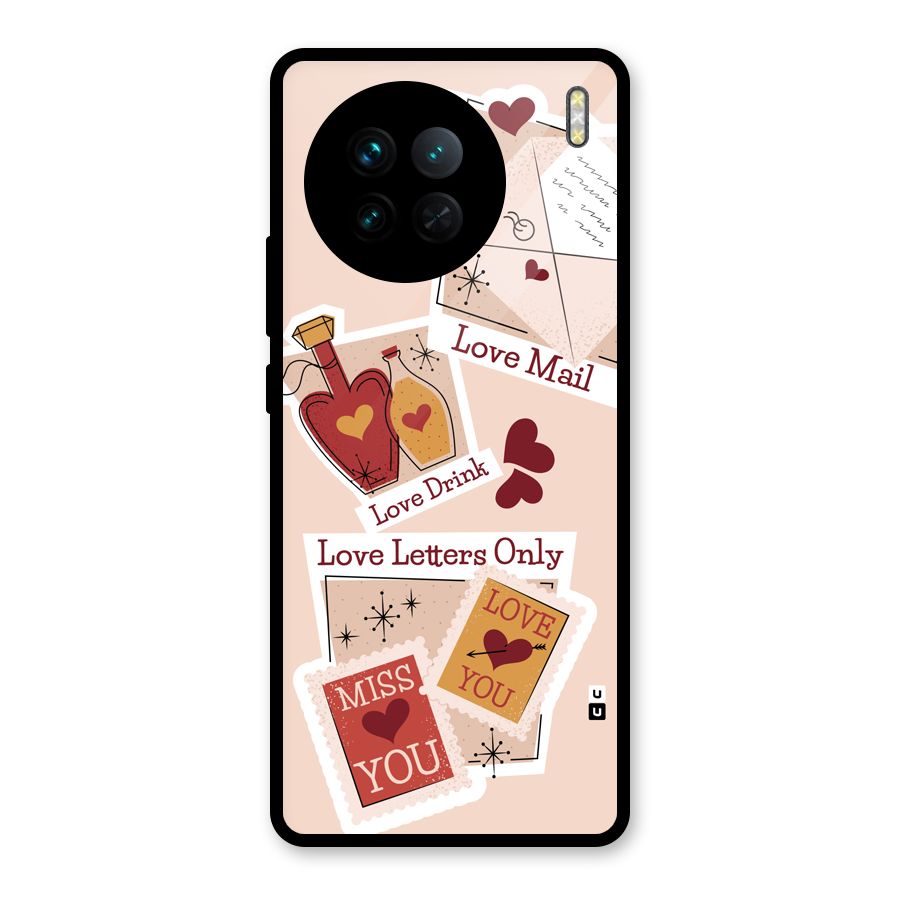 Love Language Glass Back Case for Vivo X90