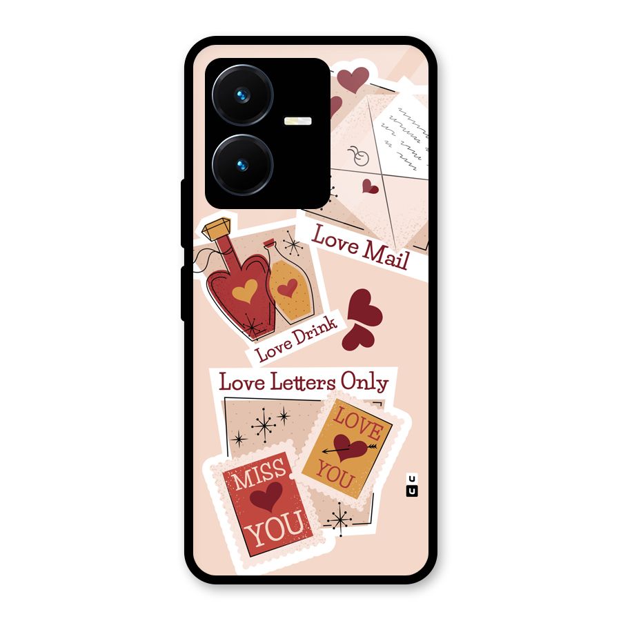 Love Language Glass Back Case for Vivo Y22s