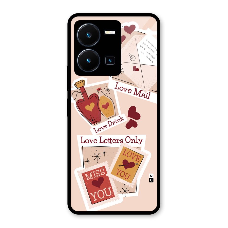 Love Language Glass Back Case for Vivo Y35