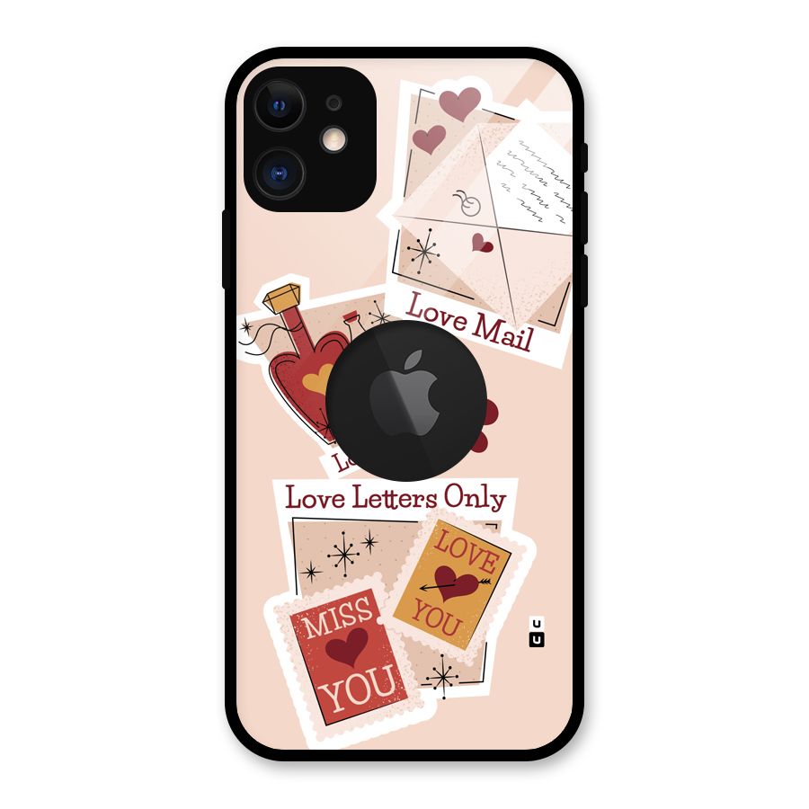 Love Language Glass Back Case for iPhone 11 Logo Cut