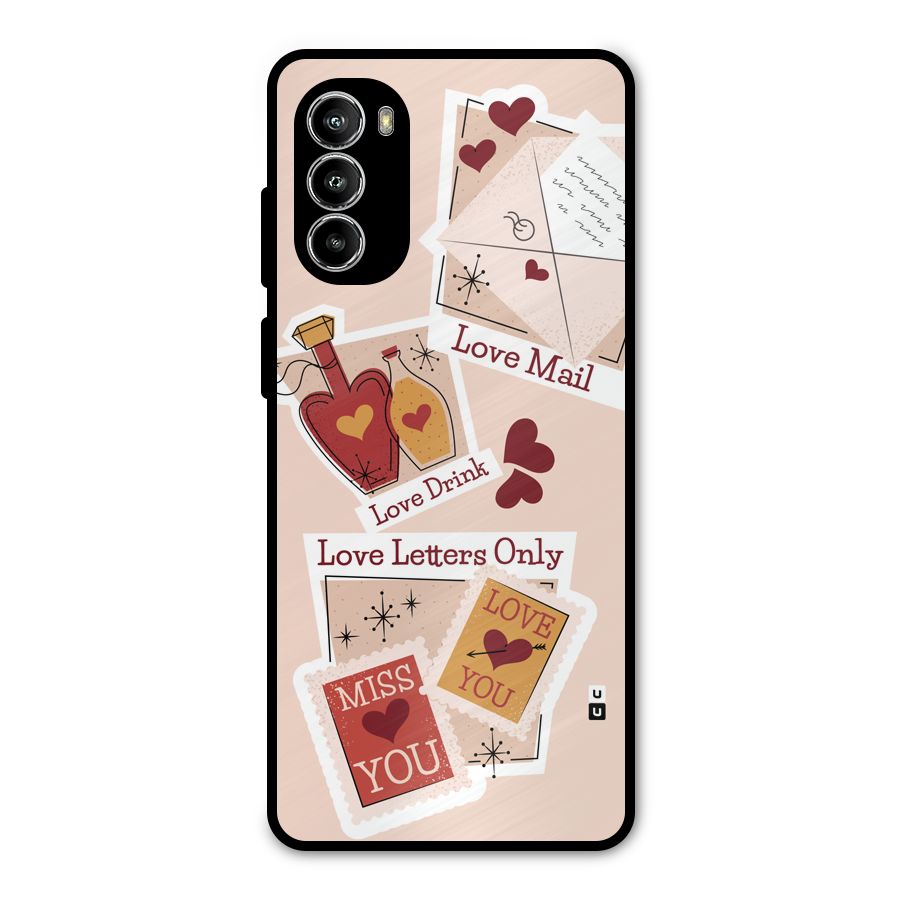 Love Language Metal Back Case for Moto G52