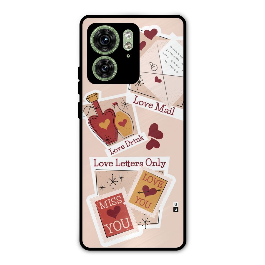 Love Language Metal Back Case for Motorola Edge 40 5G
