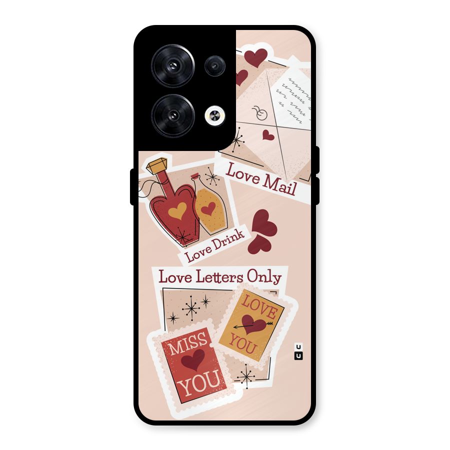 Love Language Metal Back Case for Oppo Reno8 5G