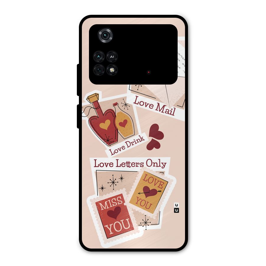 Love Language Metal Back Case for Poco M4 Pro 4G
