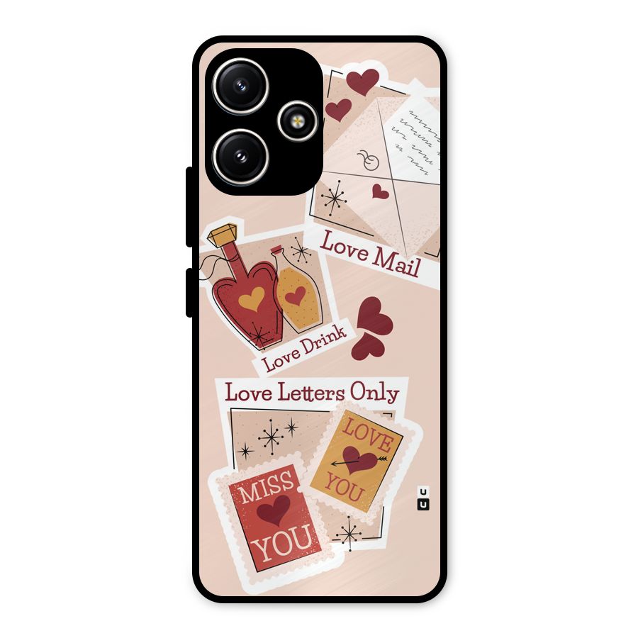 Love Language Metal Back Case for Poco M6 Pro