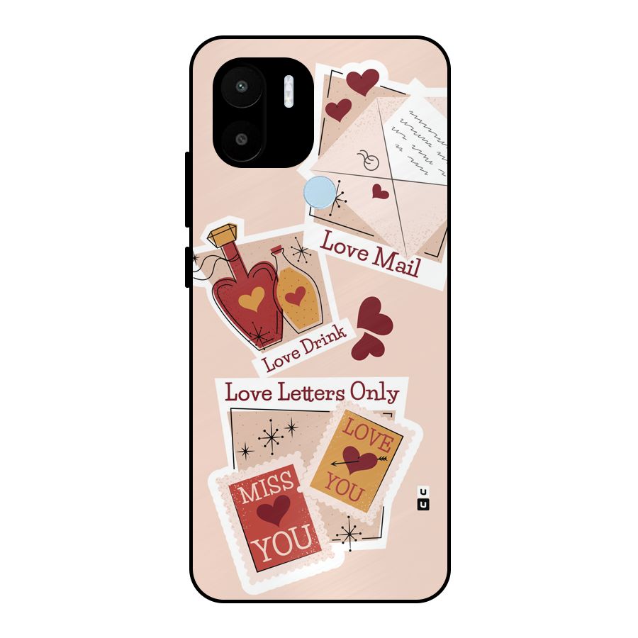 Love Language Metal Back Case for Redmi A1 Plus
