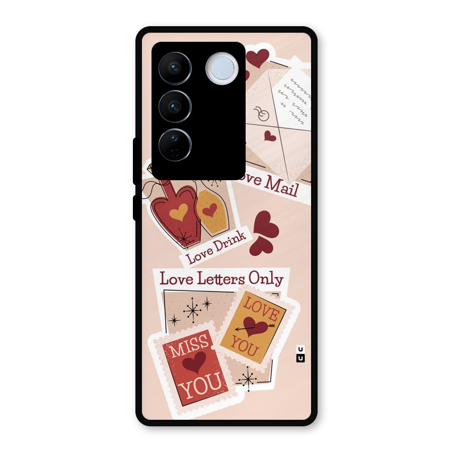 Love Language Metal Back Case for Vivo V27 Pro