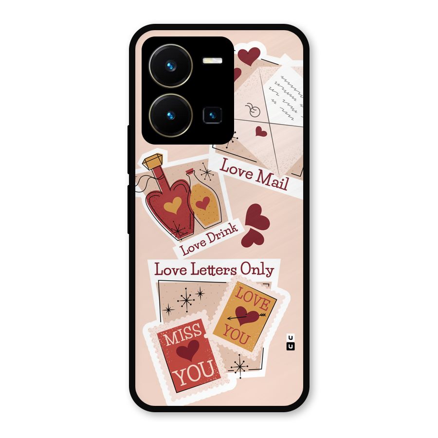 Love Language Metal Back Case for Vivo Y35