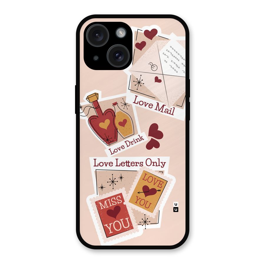 Love Language Metal Back Case for iPhone 15