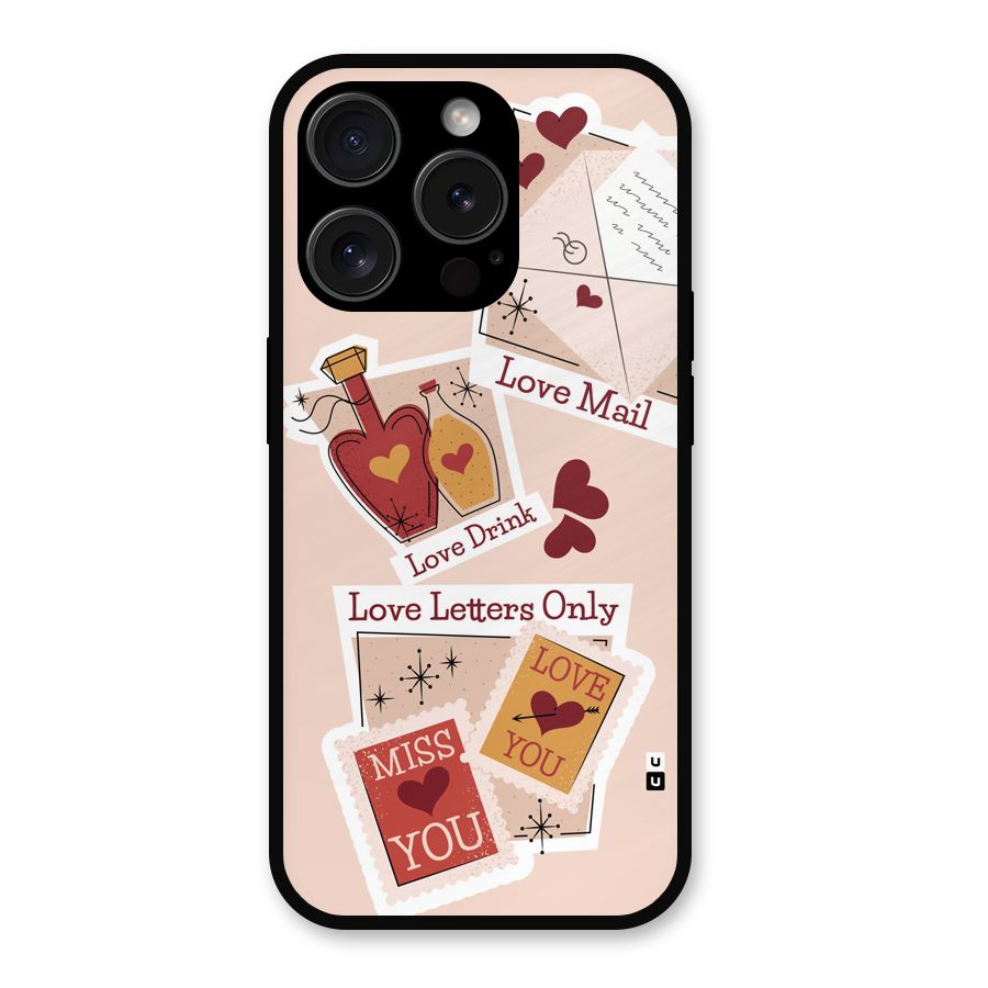 Love Language Metal Back Case for iPhone 15 Pro