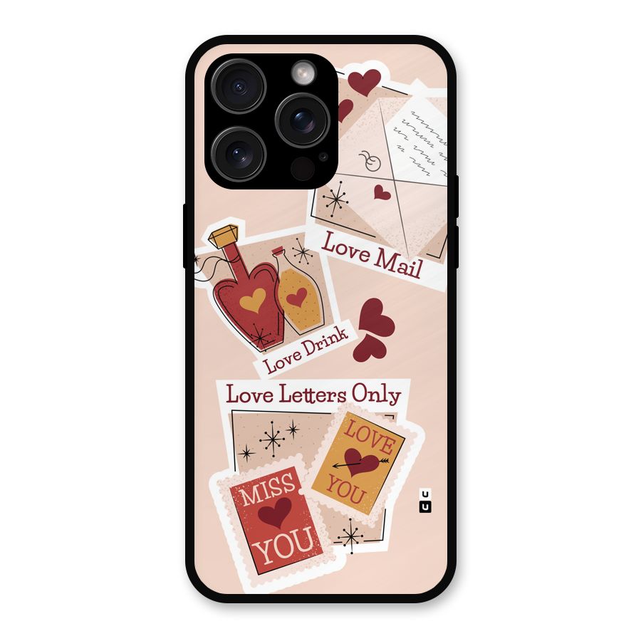 Love Language Metal Back Case for iPhone 15 Pro Max