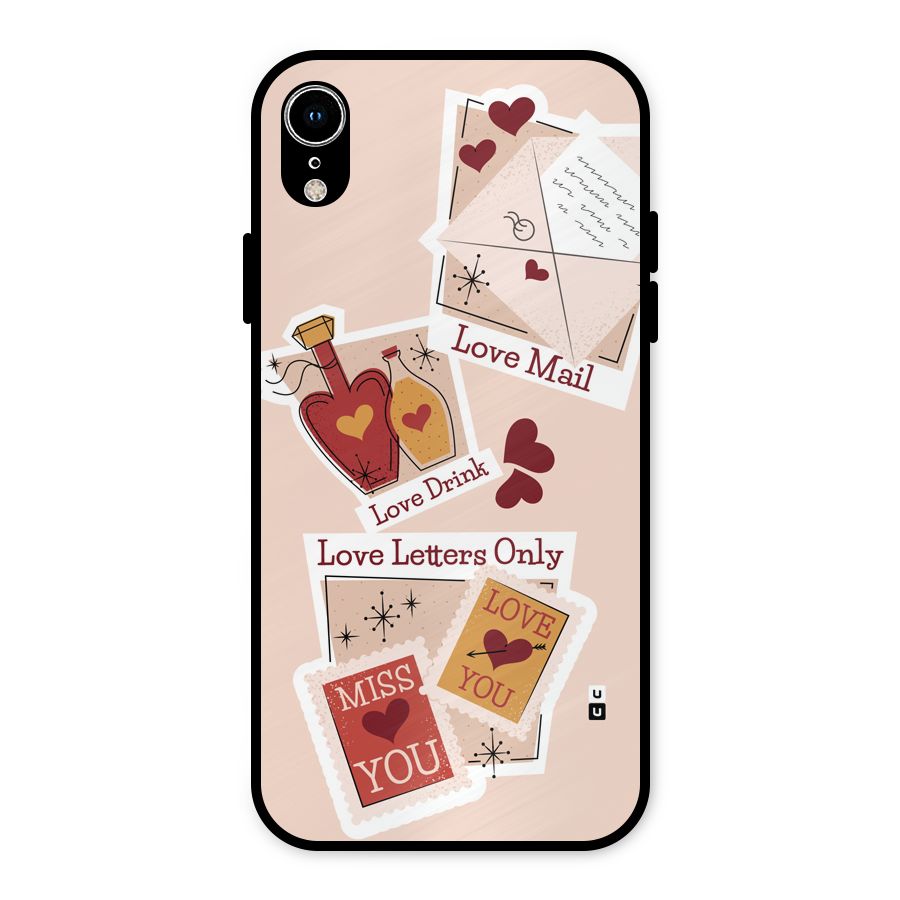 Love Language Metal Back Case for iPhone XR