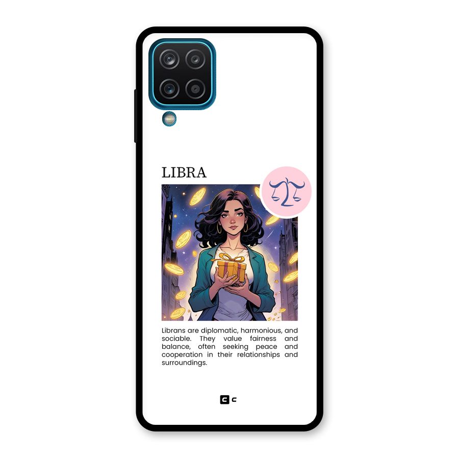 Love Libra Glass Back Case for Galaxy A12