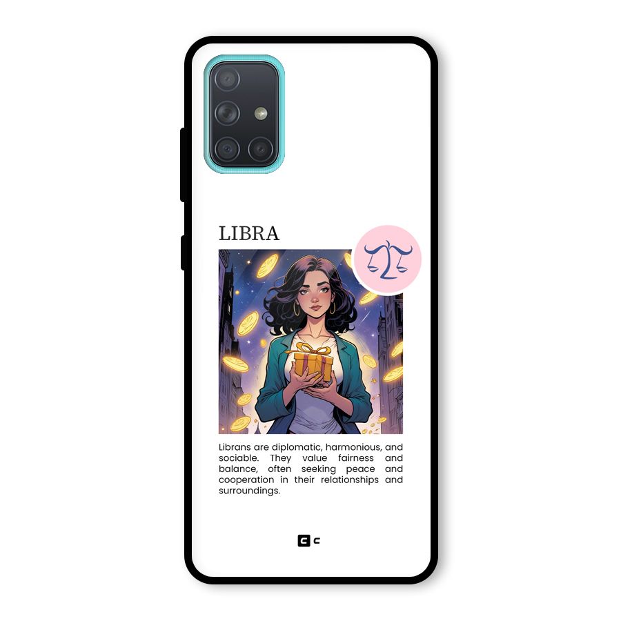 Love Libra Glass Back Case for Galaxy A71