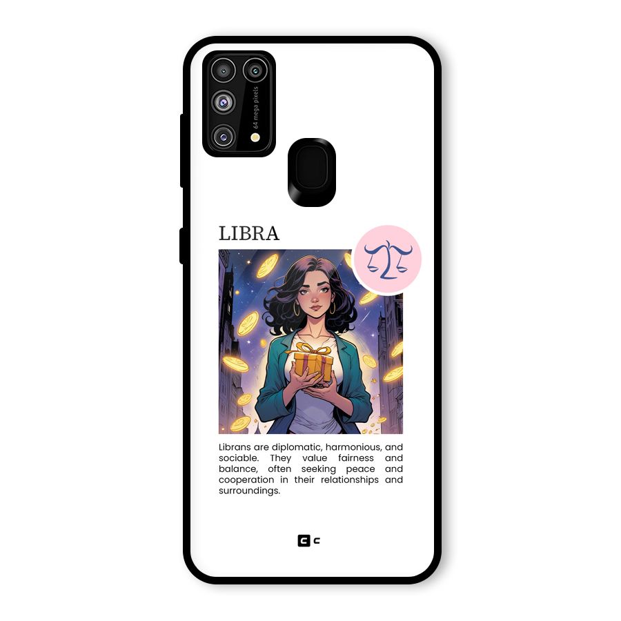 Love Libra Glass Back Case for Galaxy F41
