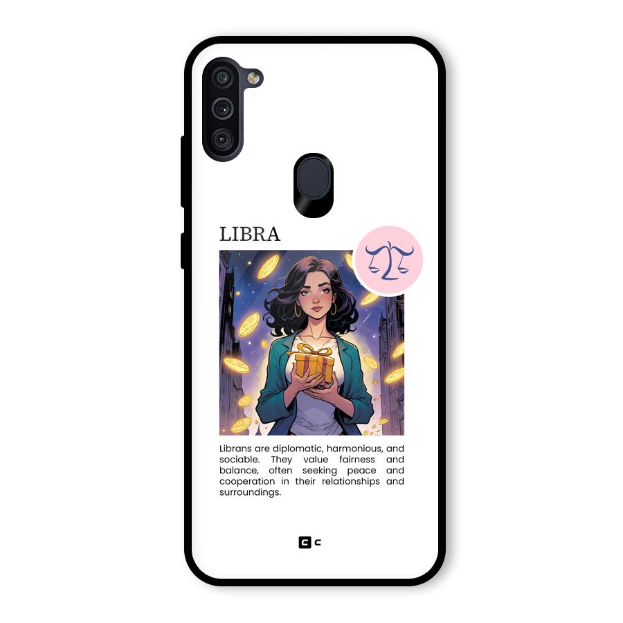 Love Libra Glass Back Case for Galaxy M11