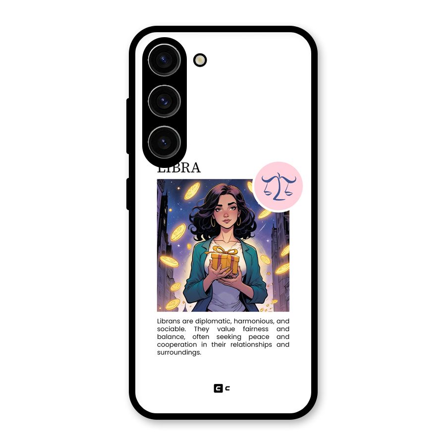 Love Libra Glass Back Case for Galaxy S23