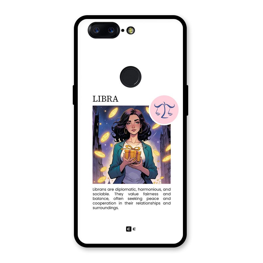 Love Libra Glass Back Case for OnePlus 5T