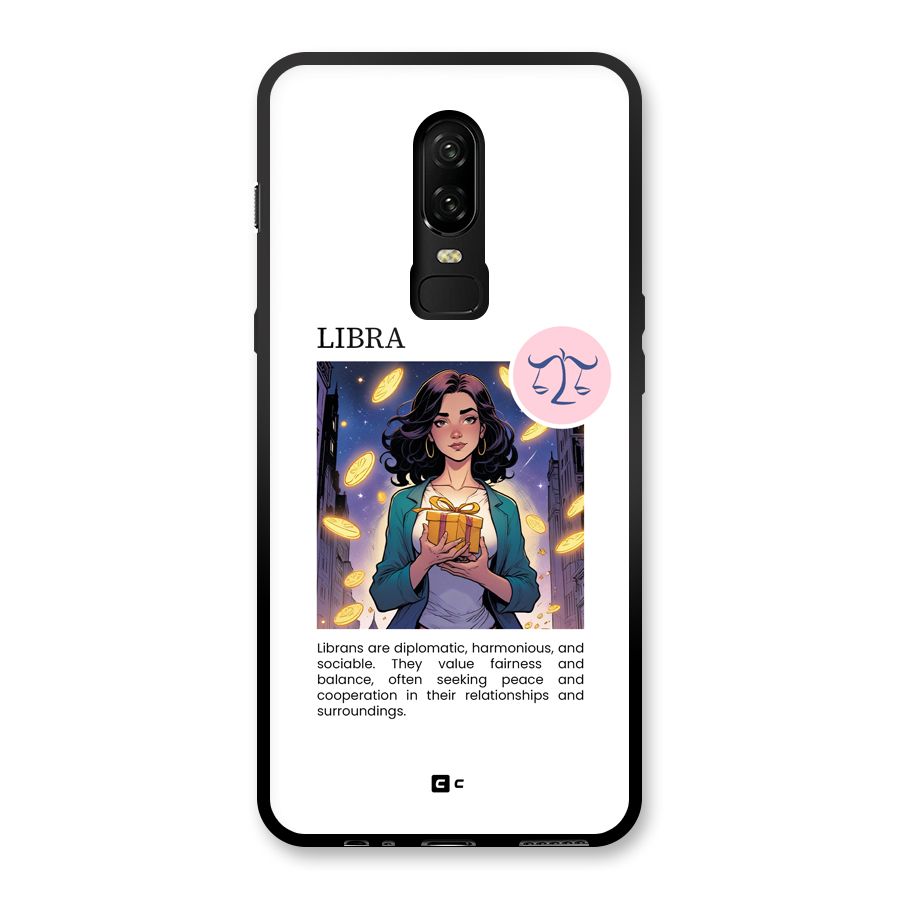 Love Libra Glass Back Case for OnePlus 6