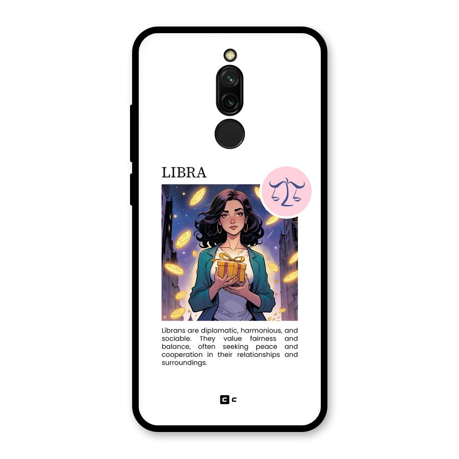 Love Libra Glass Back Case for Redmi 8