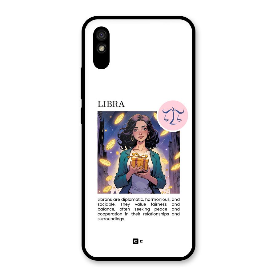 Love Libra Glass Back Case for Redmi 9A