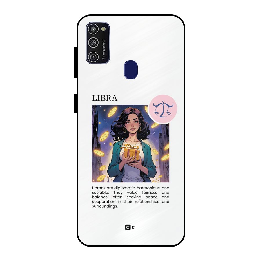 Love Libra Metal Back Case for Galaxy M21