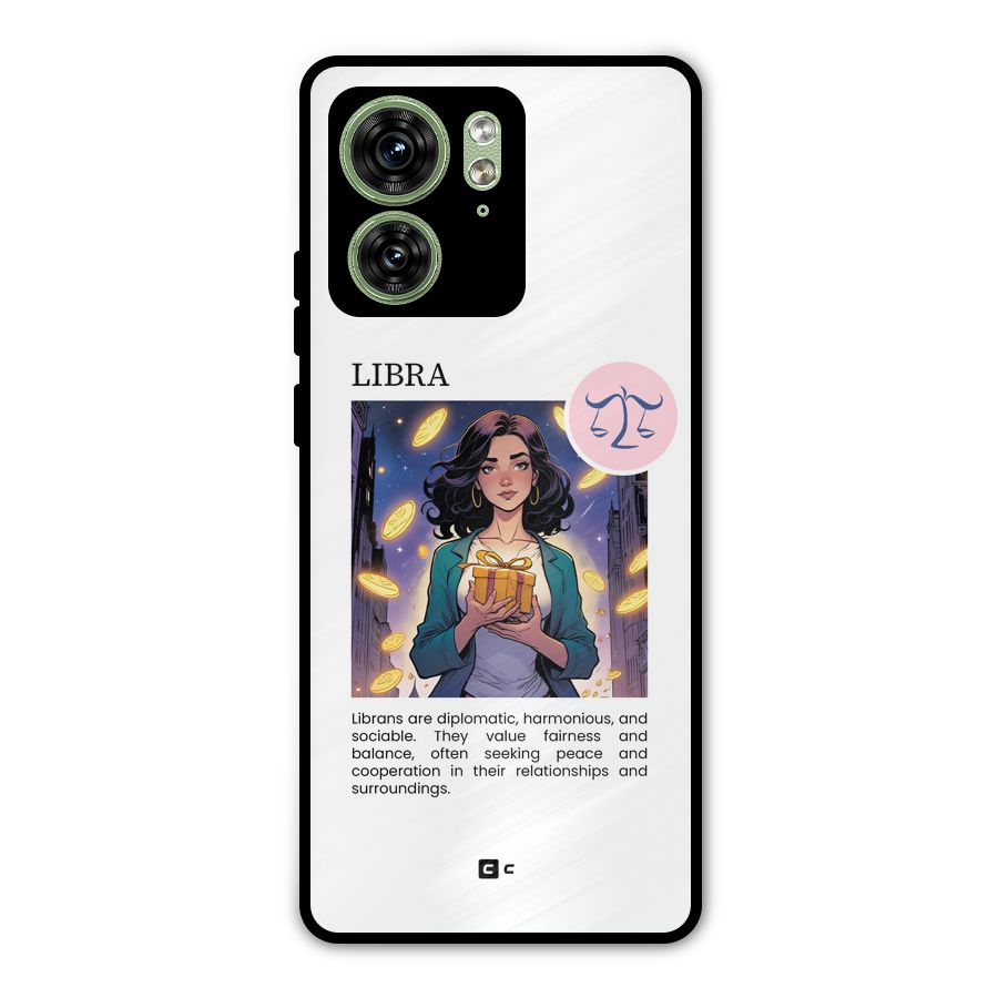 Love Libra Metal Back Case for Motorola Edge 40 5G