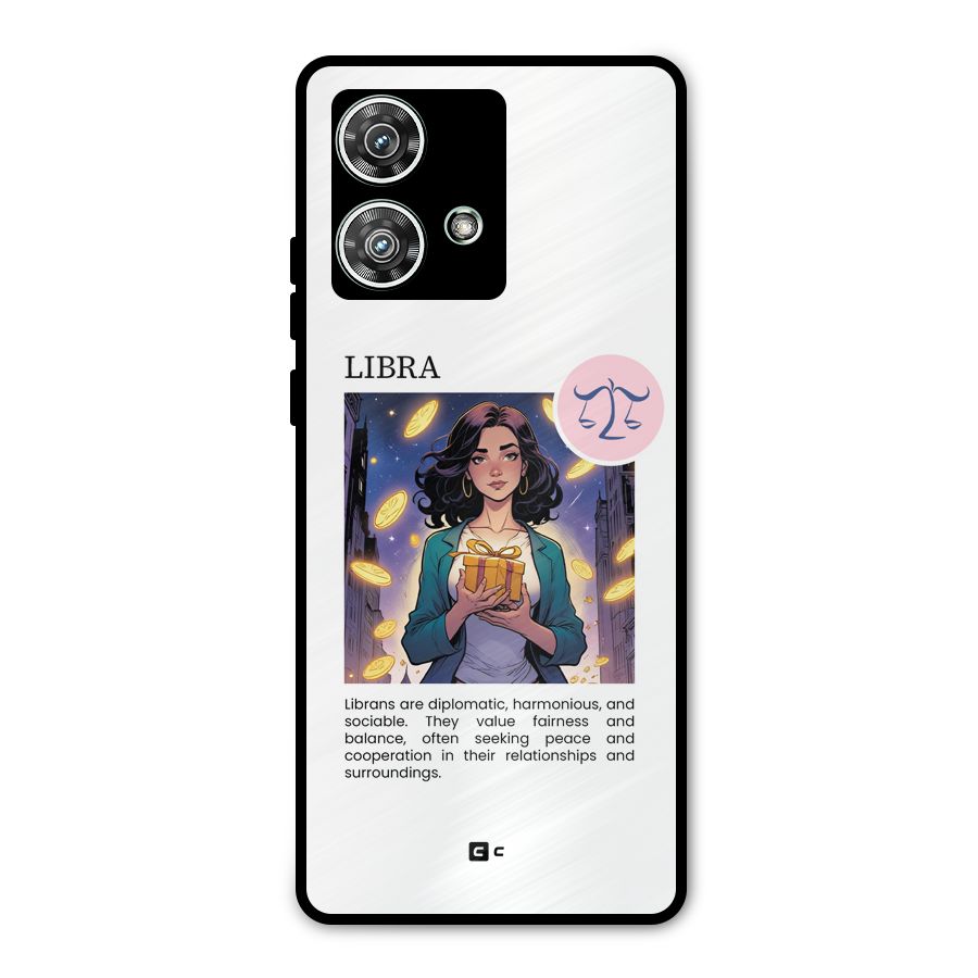 Love Libra Metal Back Case for Motorola Edge 40 Neo