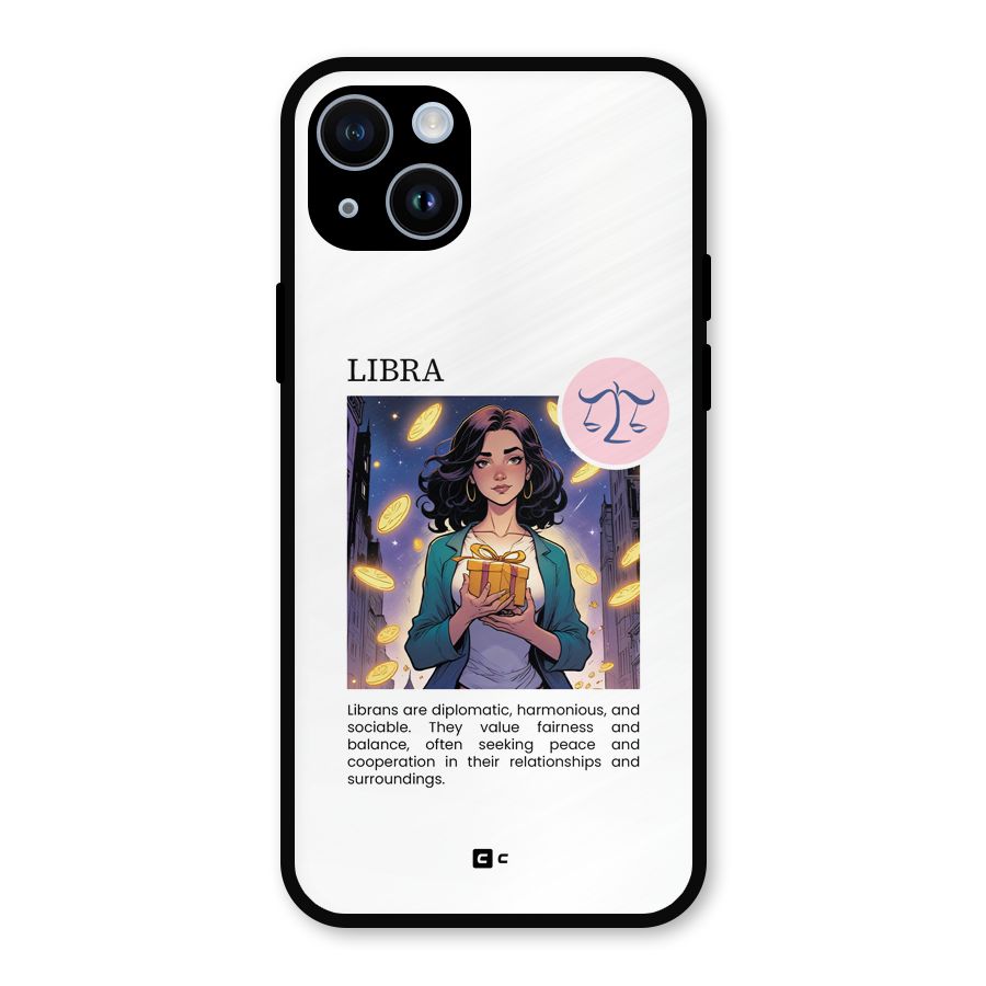 Love Libra Metal Back Case for iPhone 14