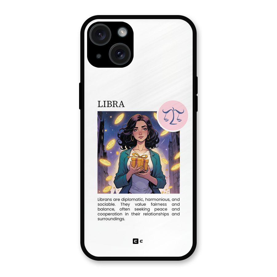 Love Libra Metal Back Case for iPhone 15 Plus