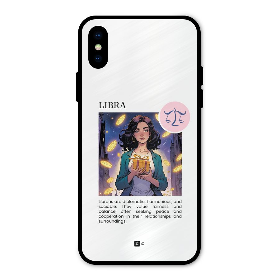 Love Libra Metal Back Case for iPhone X