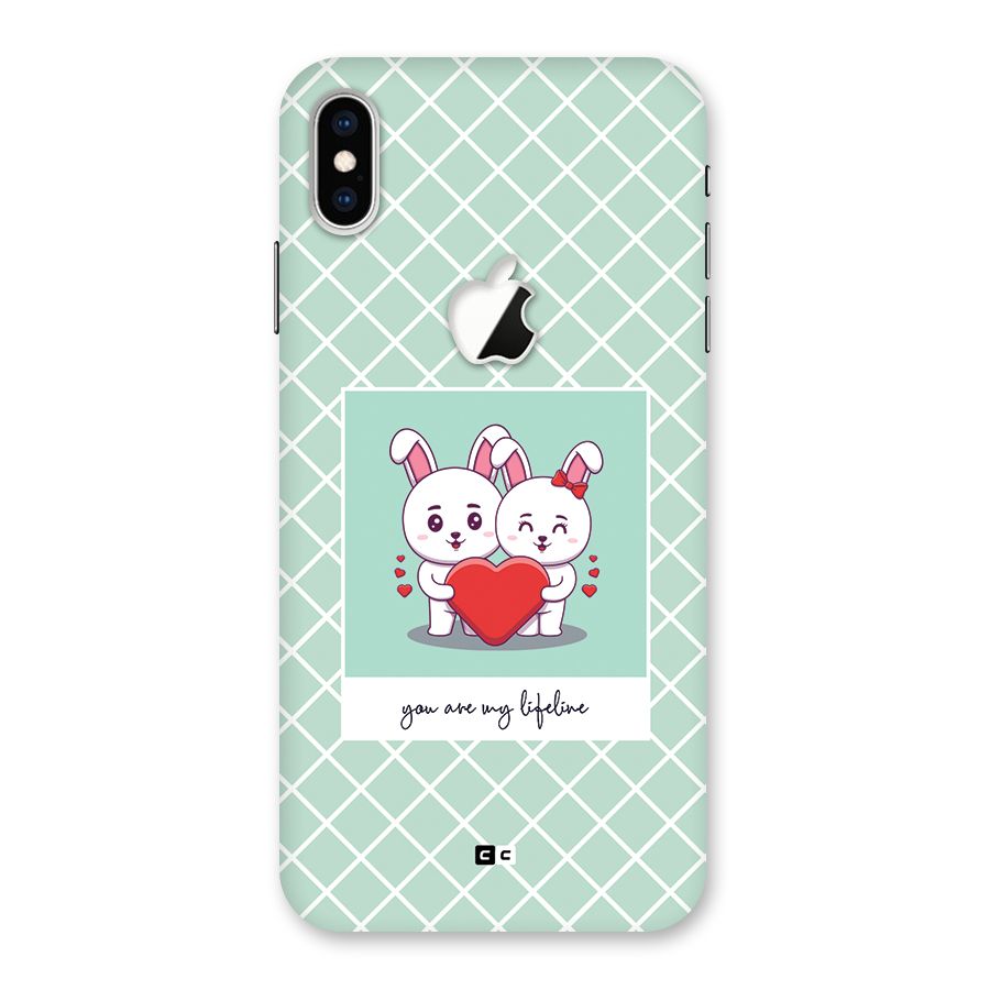 Love Lifeline Back Case for iPhone XS Max Apple Cut