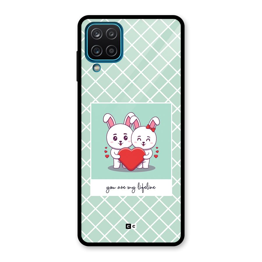Love Lifeline Glass Back Case for Galaxy A12