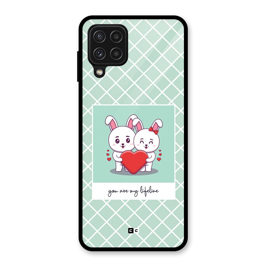 Love Lifeline Glass Back Case for Galaxy A22 4G
