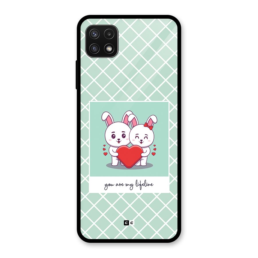 Love Lifeline Glass Back Case for Galaxy A22 5G