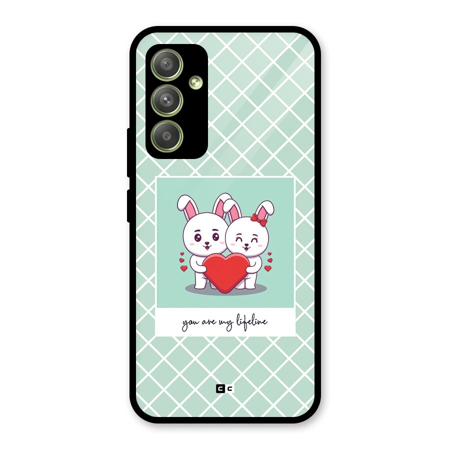 Love Lifeline Glass Back Case for Galaxy A54