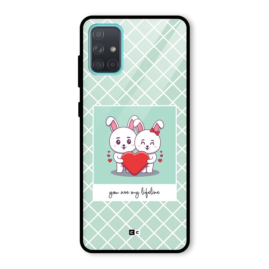 Love Lifeline Glass Back Case for Galaxy A71