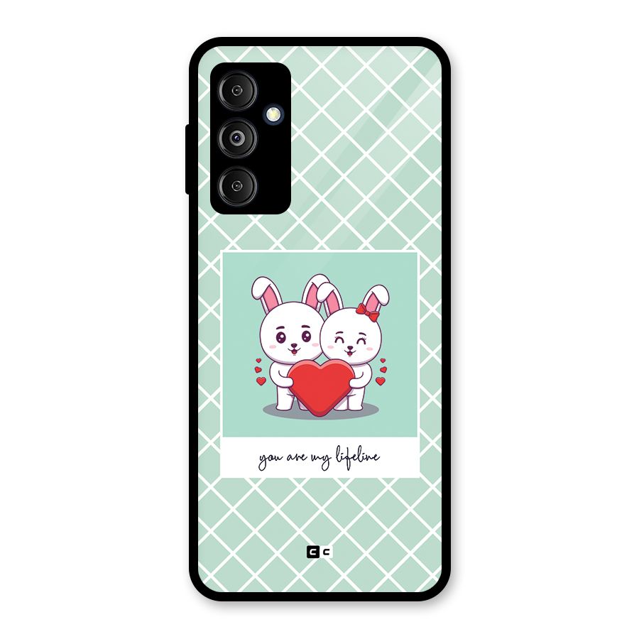 Love Lifeline Glass Back Case for Galaxy M14 5G