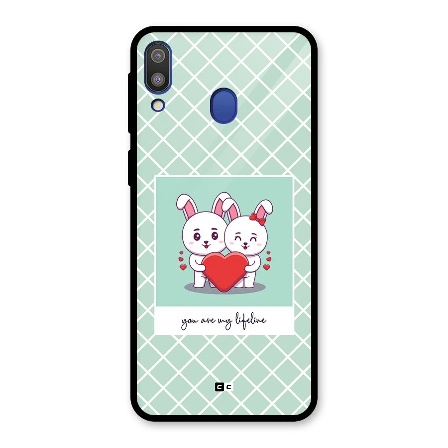 Love Lifeline Glass Back Case for Galaxy M20